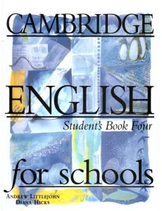 CAMBRIDGE ENGLISF FOR SCHOOLS 4  - کمبریج انگلیش فر اسکولز 4
