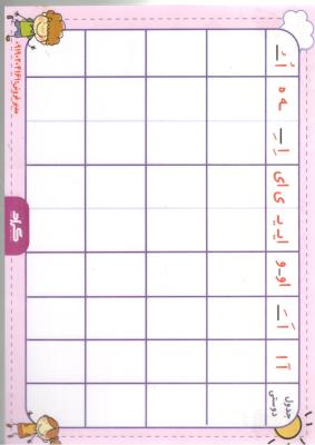 لمینت جدول دوستی پایه اول 1 ابتدایی ( دبستان ) - ( گراد )