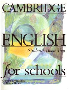 CAMBRIDGE ENGLISH FOR SCHOOLS 2  - کمبریج انگلیش فور اسکولز 2