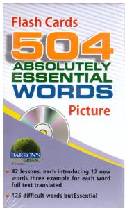 فلش کارت 504 - FLASHCARDS 504 ABSOLUTELY ESSENTIAL WORDS PICTUR