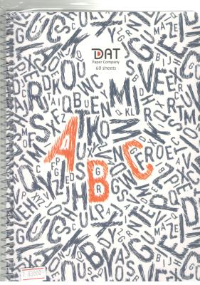 دفتر 80 برگ دو خط  فنر سیمی فانتزی