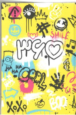 سر رسید . سالنامه 1404 - طرح گرافیتی رنگ زرد  ( خیلی سبز )