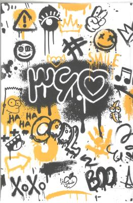 سر رسید . سالنامه 1404 - طرح گرافیتی رنگ سفید ( خیلی سبز )