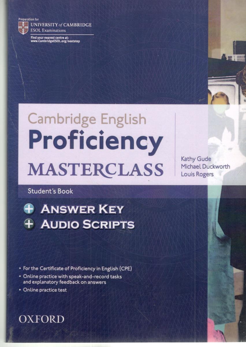 cambridge English  proficiency - Students BOOK -  MASTERCLASS - ANSWER KEY + AUDIO SCRIPTS